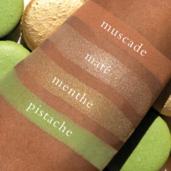 PETITS FOURS PIGMENT PALETTE - PISTACHE 7 PETITS FOURS PIGMENT PALETTE - PISTACHE -Luxe Beauty PetitsFours Pistache Swatches Dark 5.5.22