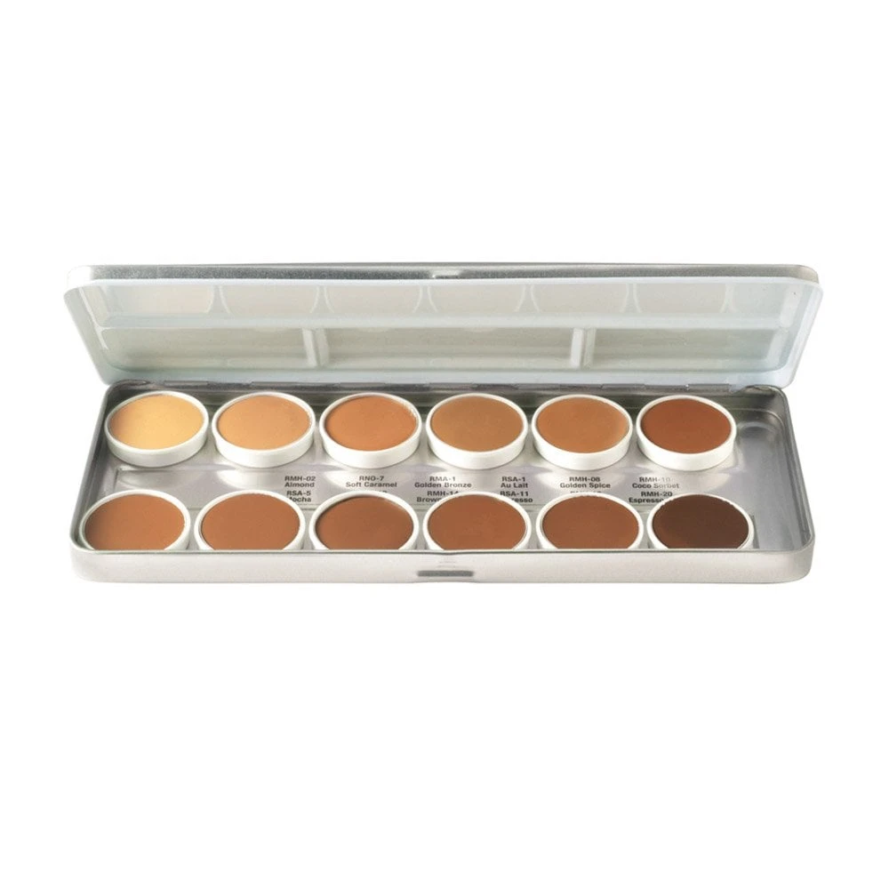MATTE FOUNDATION PALETTE - 12 OLIVE AND BROWN SHADES 3 MATTE FOUNDATION PALETTE - 12 OLIVE AND BROWN SHADES